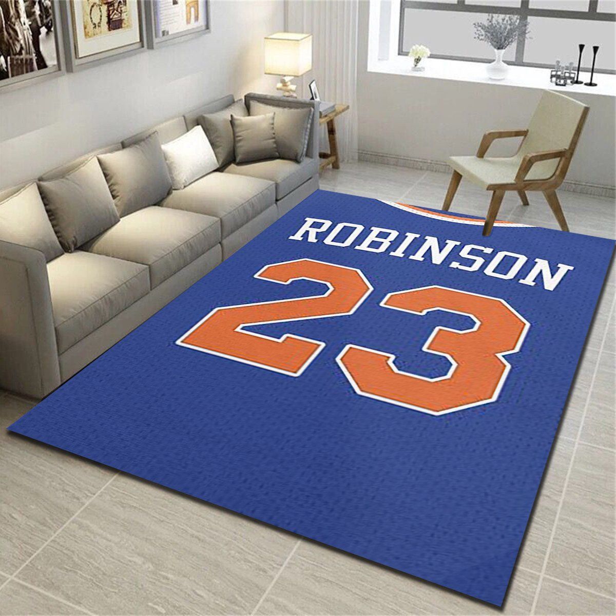 New York Knicks Rug, Basketball Team Living Room Bedroom Carpet, Sports Floor Mat Home Decor