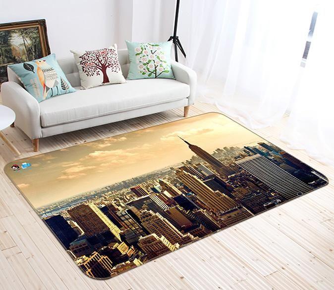 Beautiful Sunny City New York Area Rug Home Decor