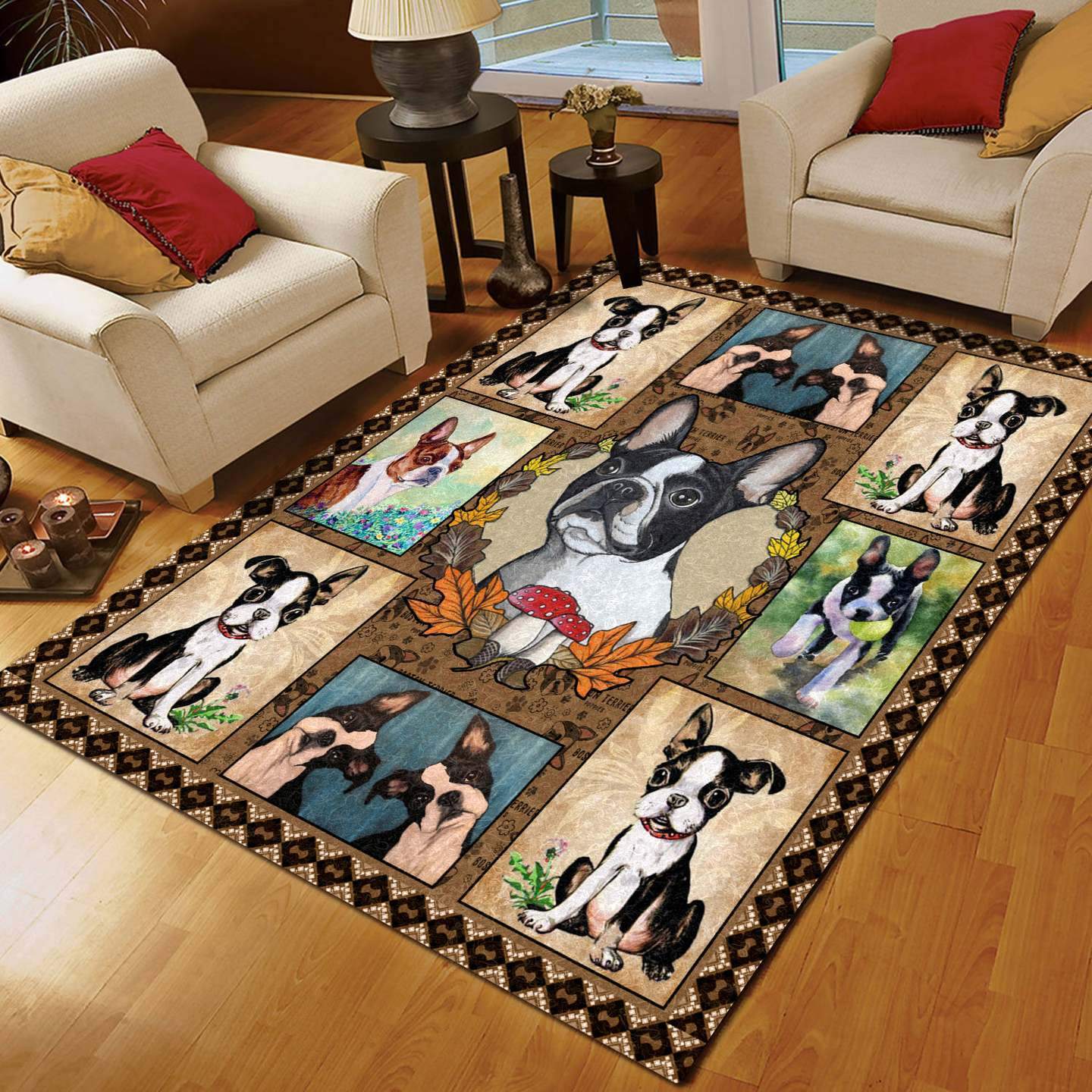 Boston Terrier Rug RCDD81F23367