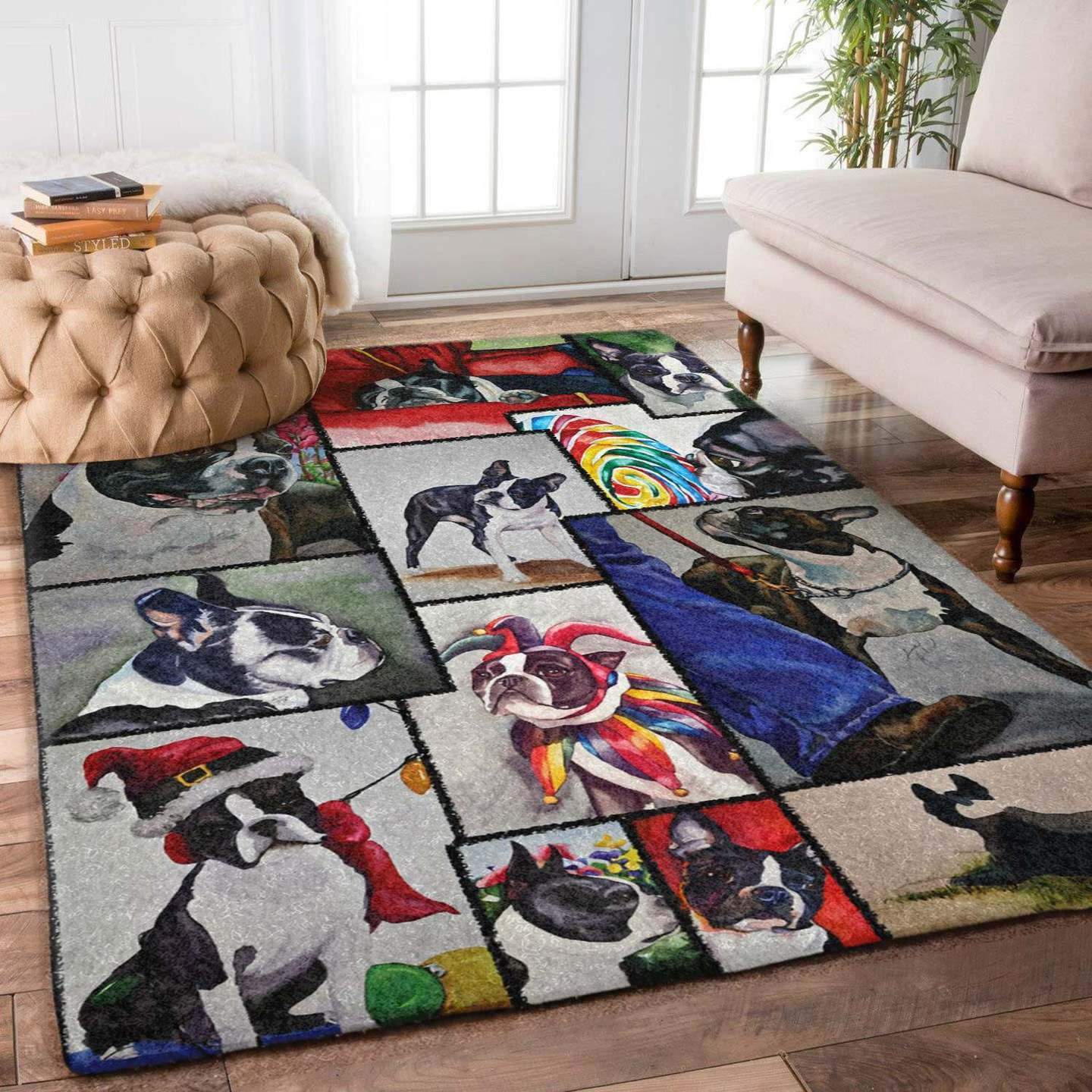 Boston Terrier Rug RCDD81F45025