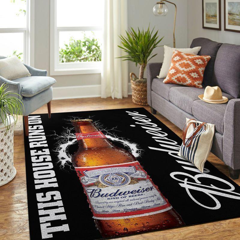 Budweiser Area Rug This House Runs On OFD 2003094