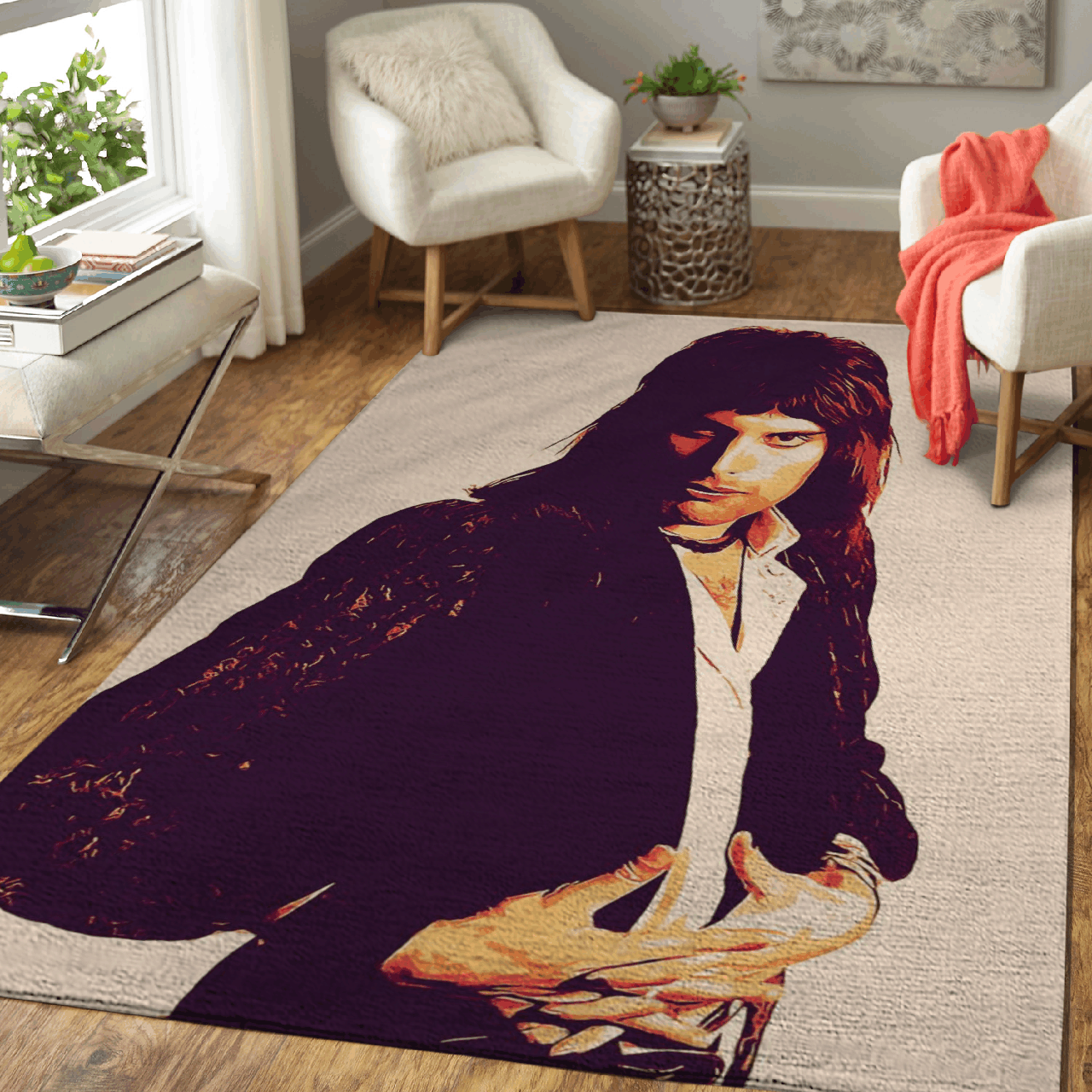 Freddie Mercury – Queen Band Art For you lovers of Queen Area Rug