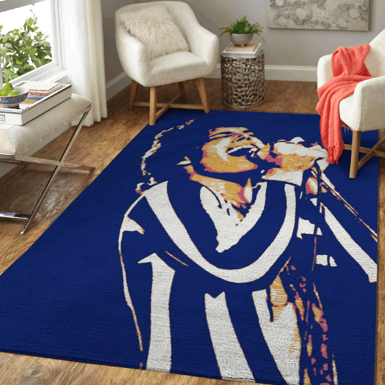 Freddie Mercury is a singer legend Area Rug