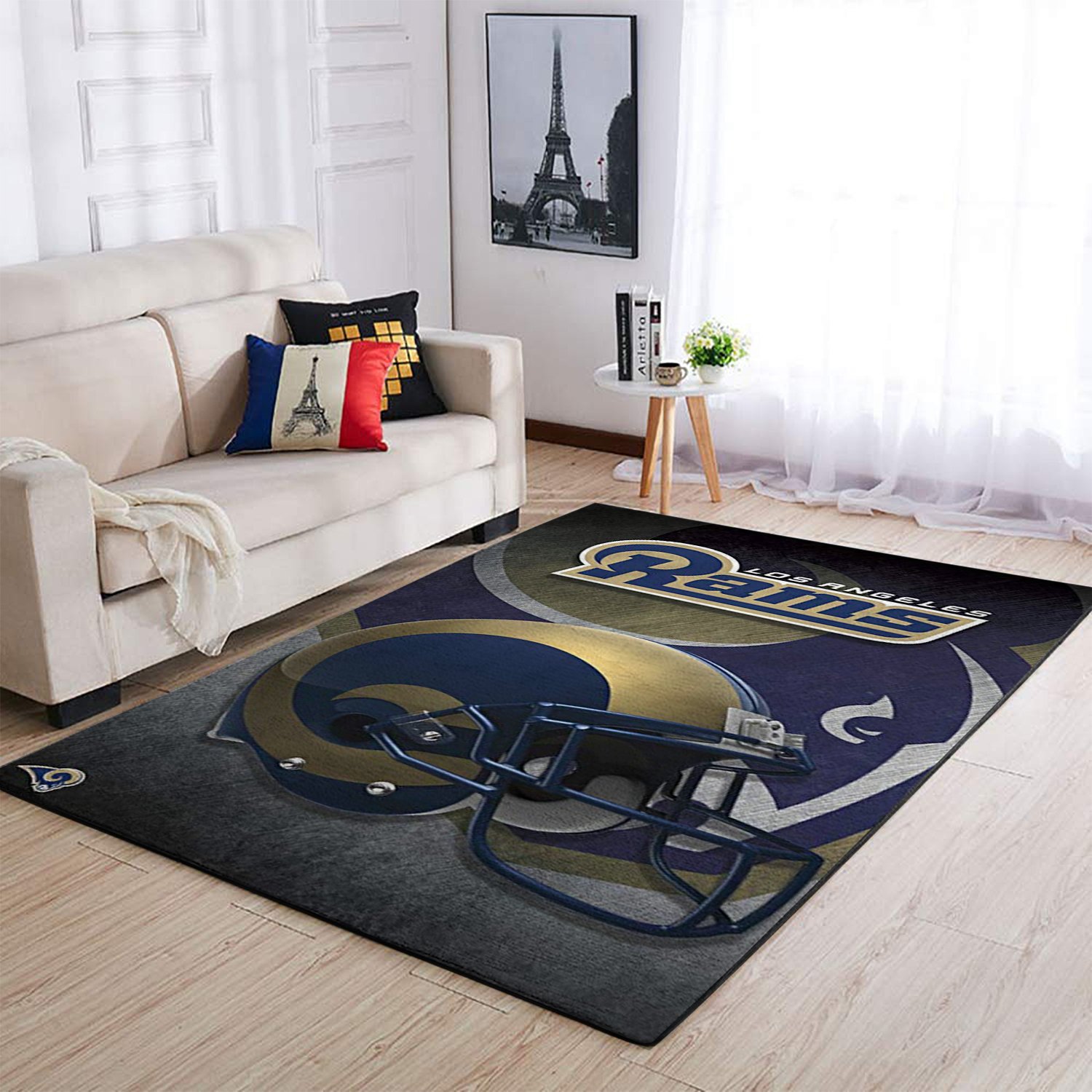 Los Angeles Rams 02 Distressed Carpet Living Room Rugs Collections