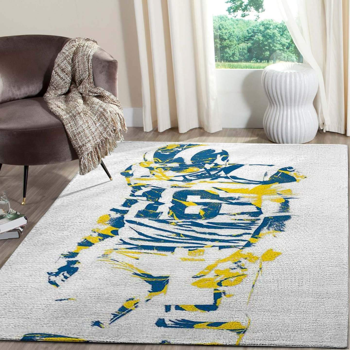 Jared Goff 16 Los Angeles Rams Area Rug Football Living Room Carpet Sports Home Floor Decor RCDD81F31796