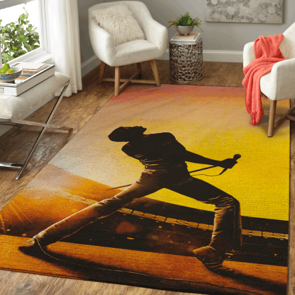 Bohemian Rhapsody Freddie Mercury The British Rock Band Queen Home Decor Rectangle Area Rug