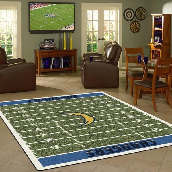 Los Angeles Chargers rug Football rug Floor Decor