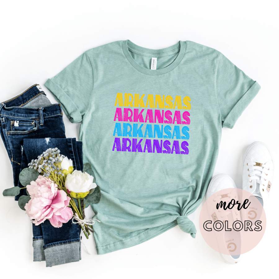 Arkansas Shirt, Arkansas State Shirt, All 50 States Shirt, Arkansas Women, Home State Shirt