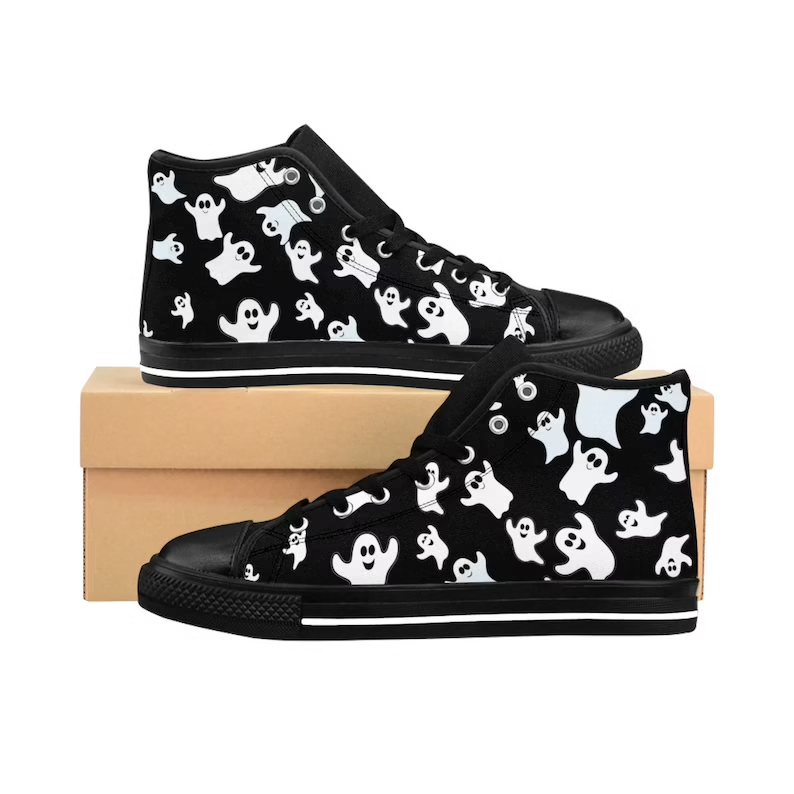 Halloween Shoes, Ghost High-Top Sneakers