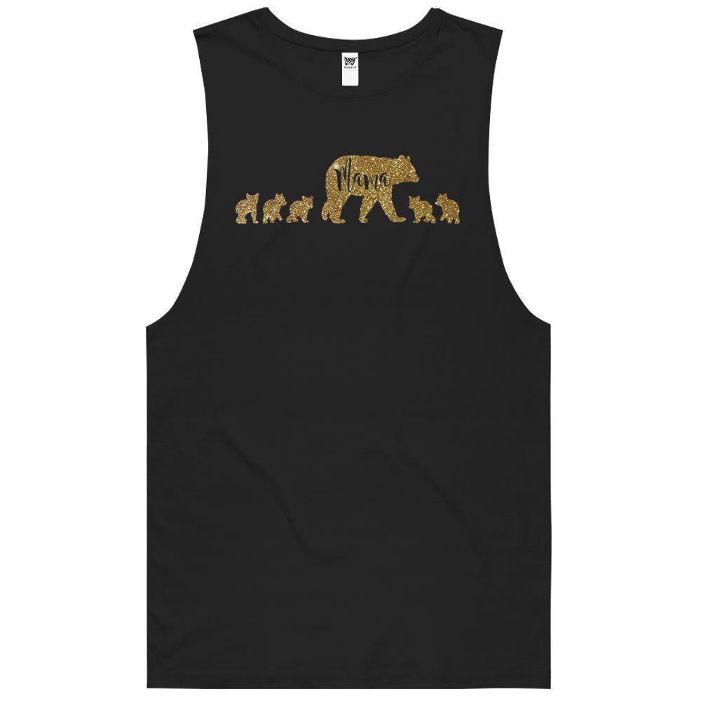 Mama Bear With 5 Five Cubs Mom Mother Gift Tank Top