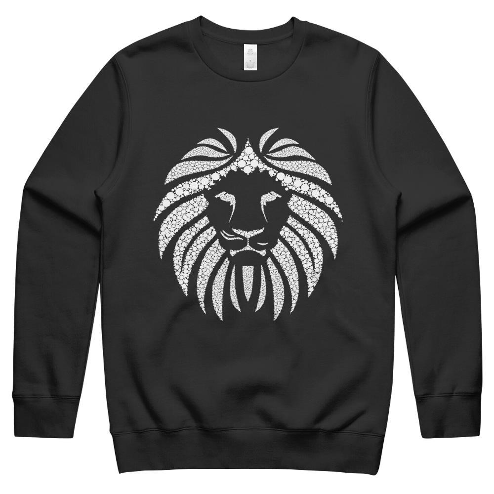 Africa Lion Face Shirt Dad Mom South Animals Big Five Safari Crewneck Sweatshirt