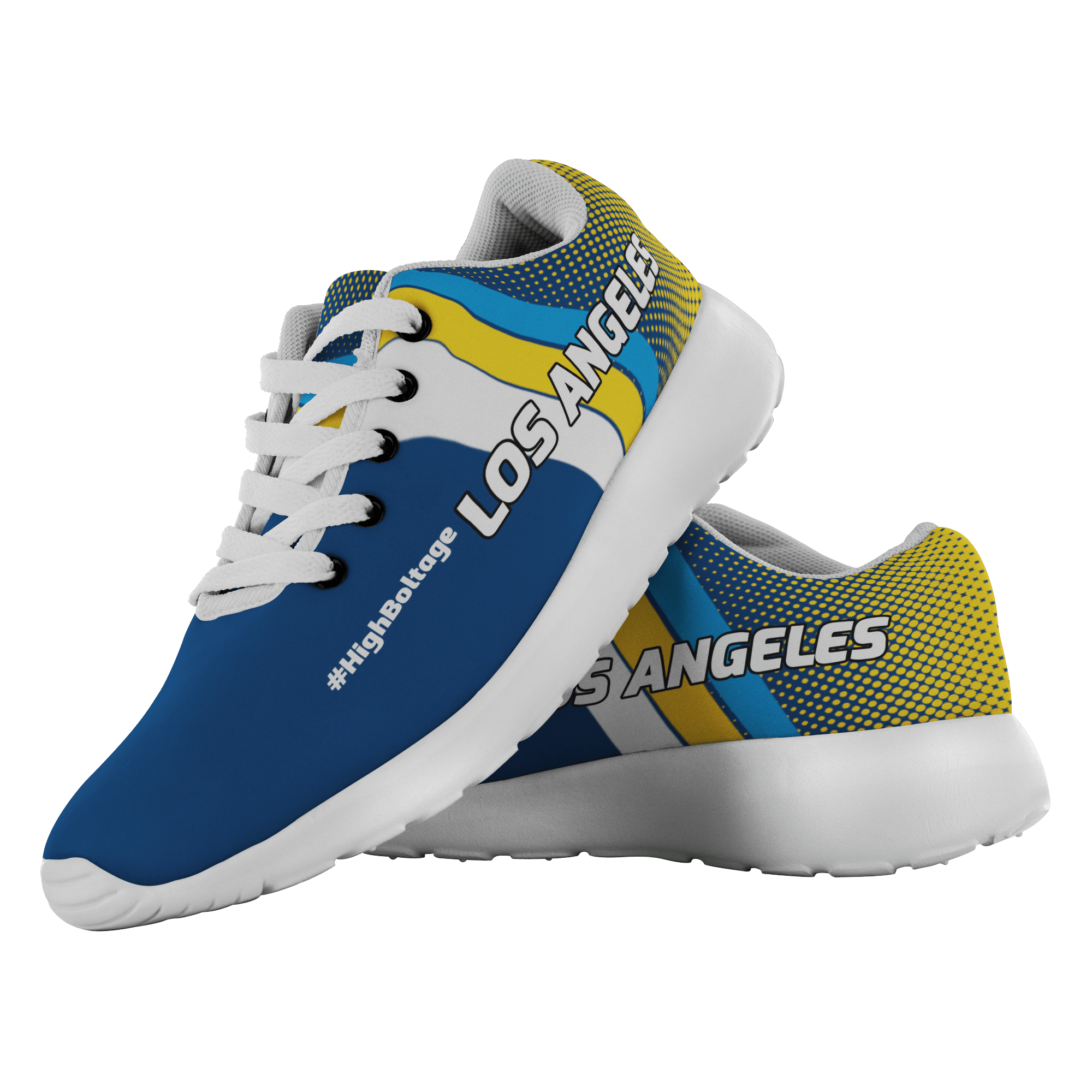 Highboltage Los Angeles Fan Inspired Running Shoes Sport Sneakers