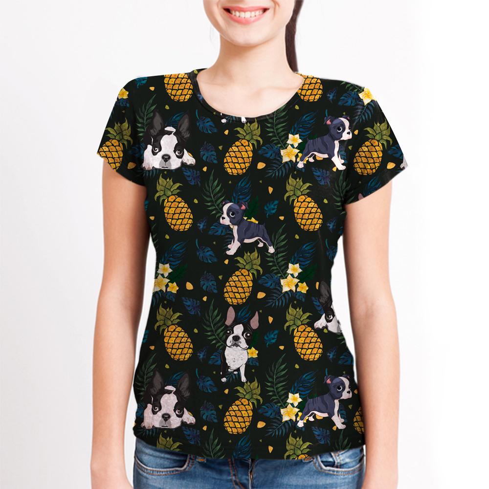 Boston Terrier – Hawaiian Tshirt V2