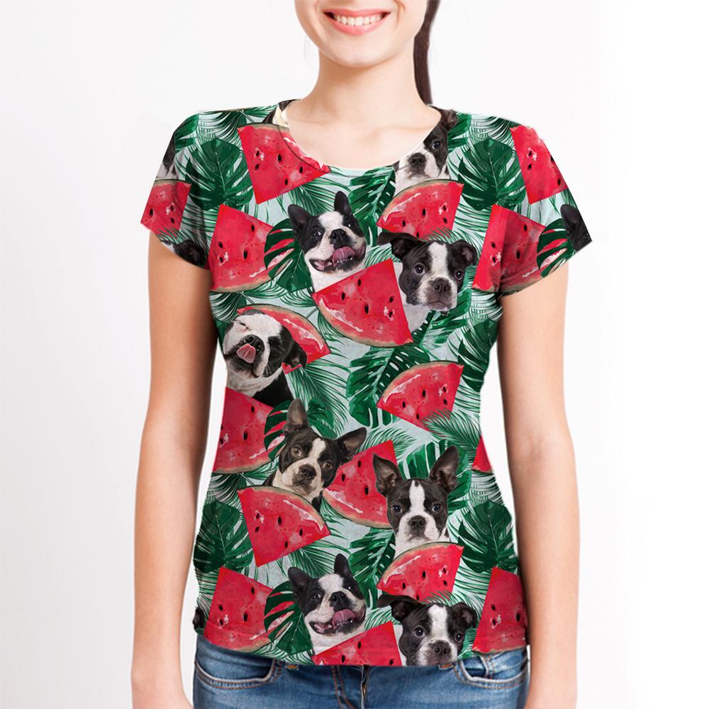 Boston Terrier – Hawaiian Tshirt V4