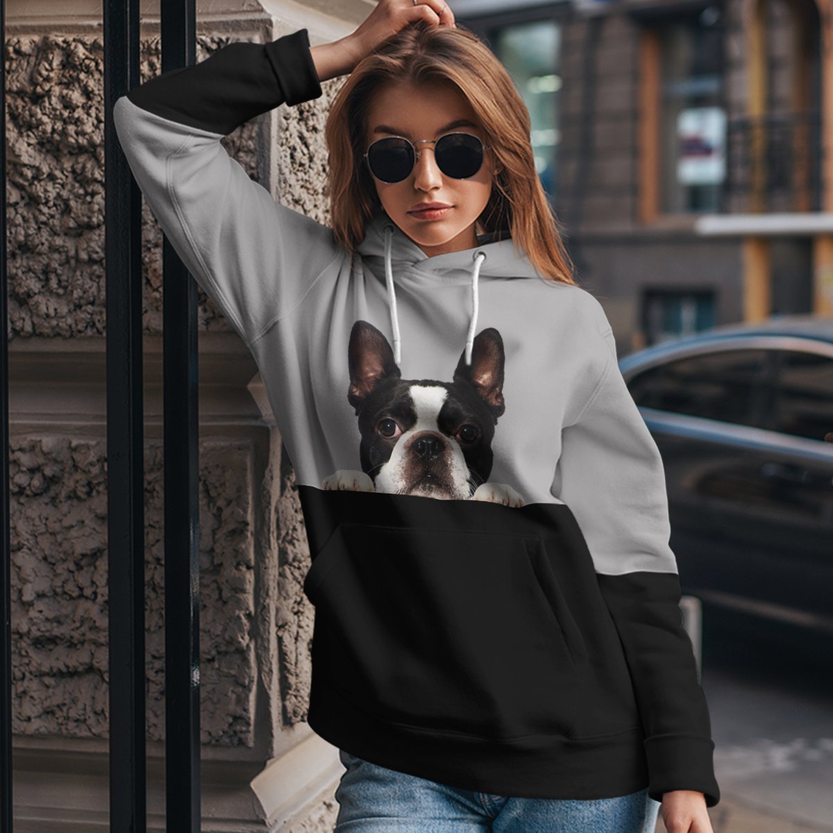 Can You See Me – Boston Terrier Hoodie V1