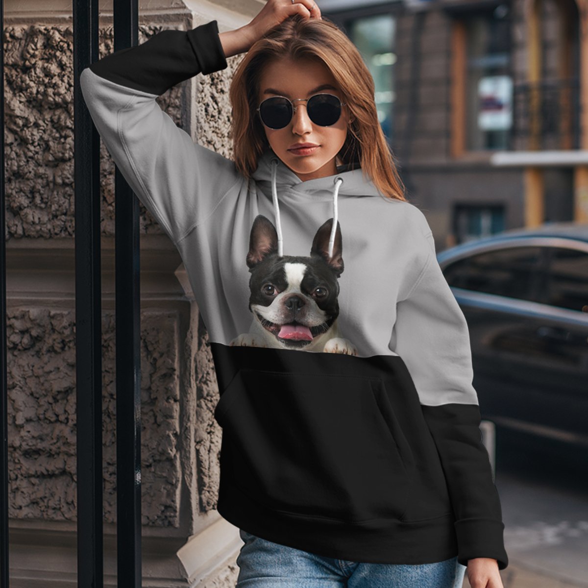 Can You See Me – Boston Terrier Hoodie V2