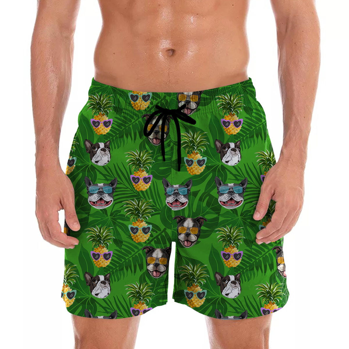 Boston Terrier – Aloha Hawaiian Shorts V3