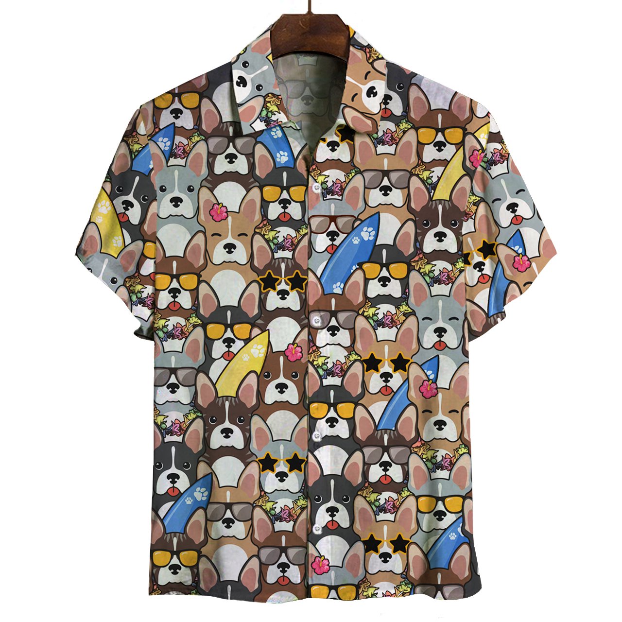 Aloha Hawaiian Boston Terrier Shirt V4