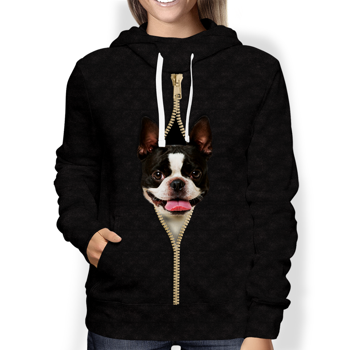 I’m With You – Boston Terrier Hoodie V3