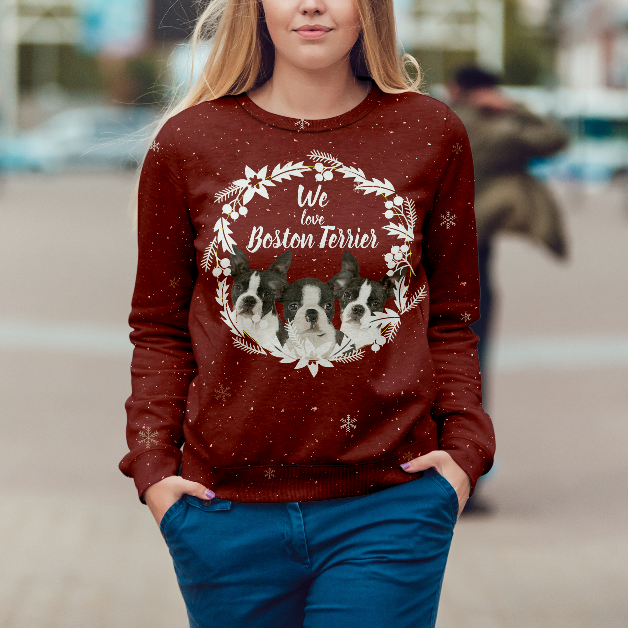 Autumn Winter Boston Terrier Sweatshirt V1