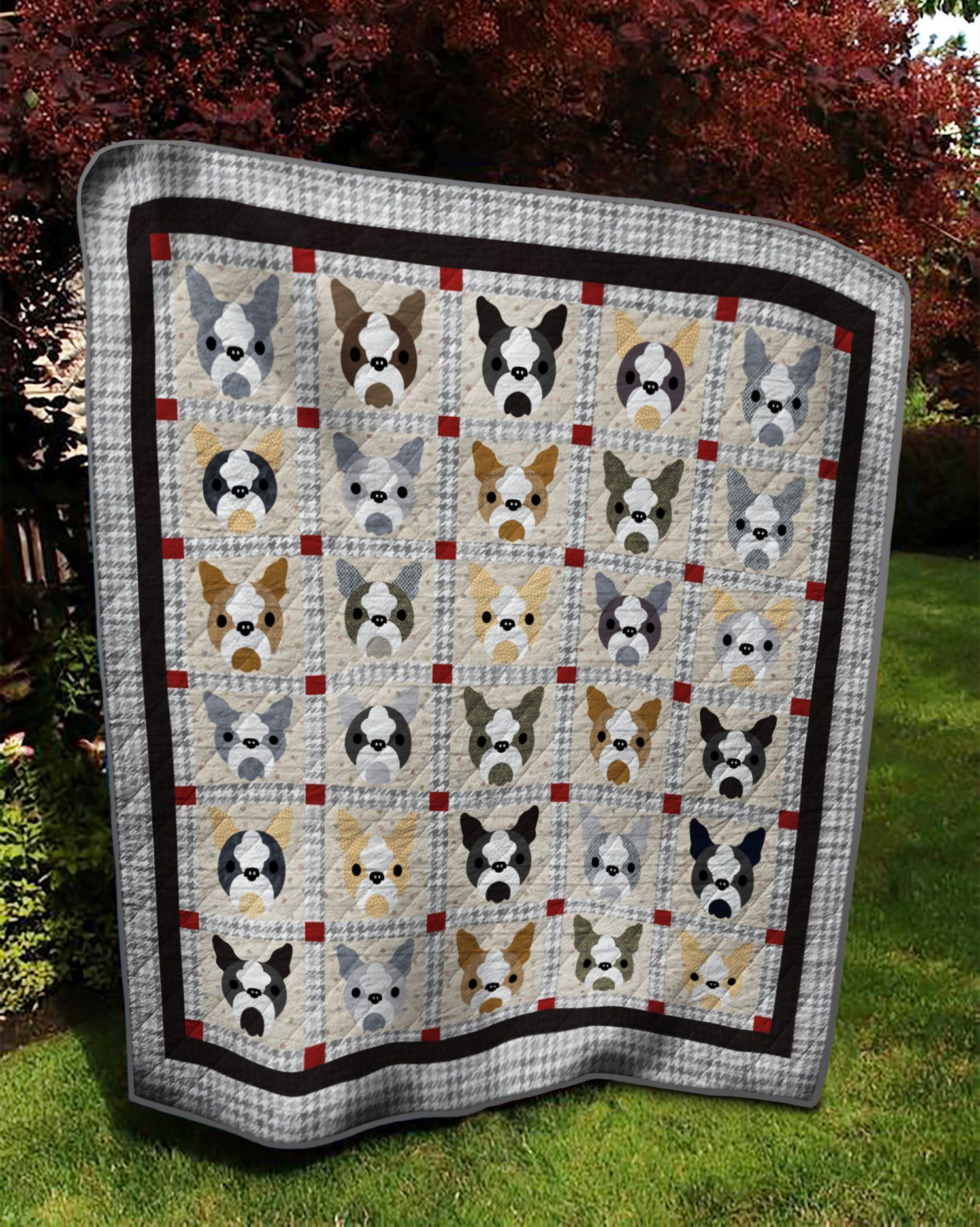 Boston Terrier Quilt CINIZ