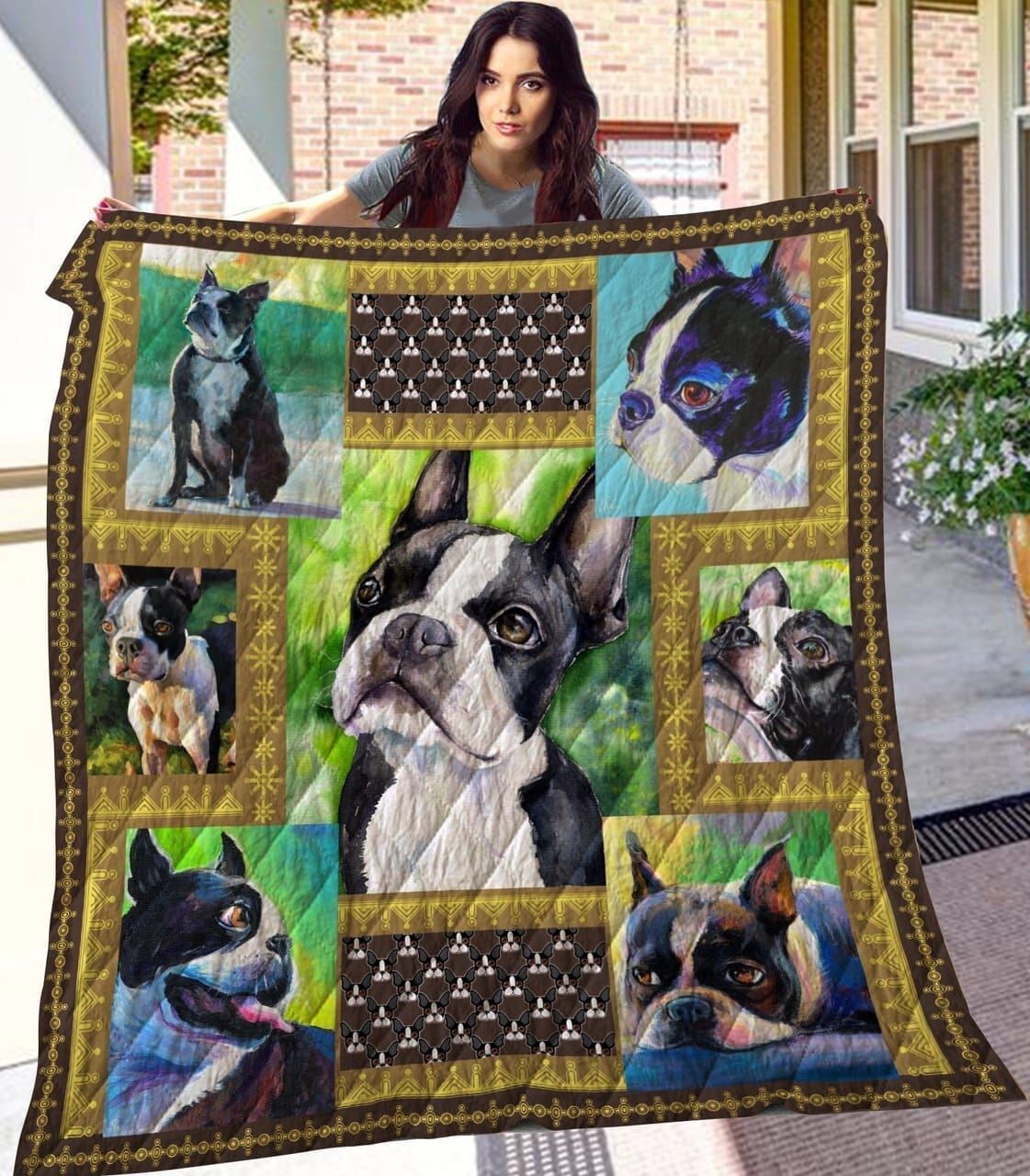 Boston Terrier Quilt CUPXO