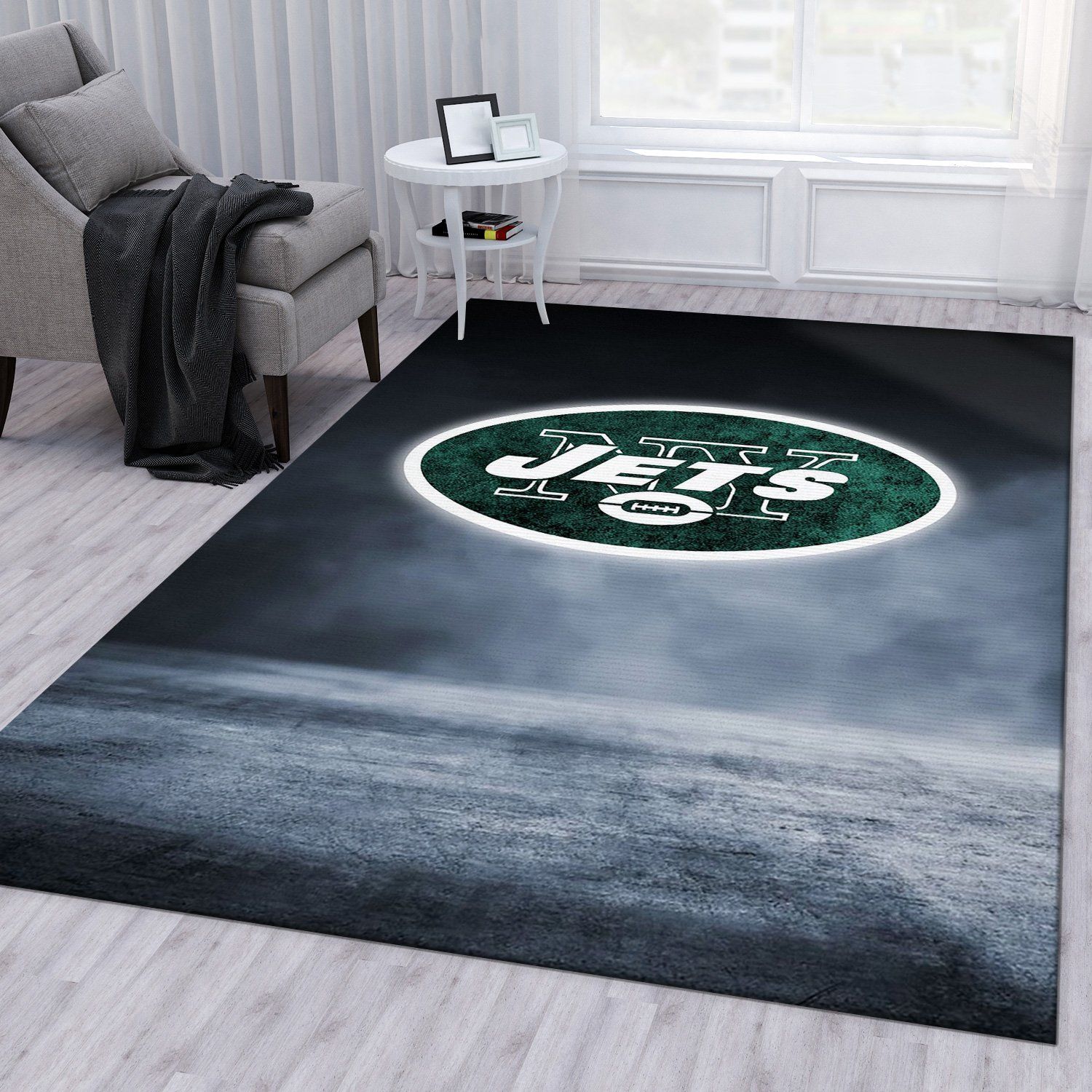 New York Jets Football Rug Bedroom Rug Christmas Gift US Decor