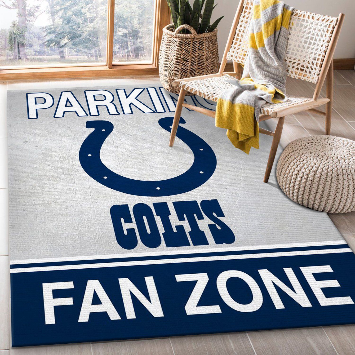 Indianapolis Colts Parking Football Fan Rug Bedroom Rug US Gift Decor