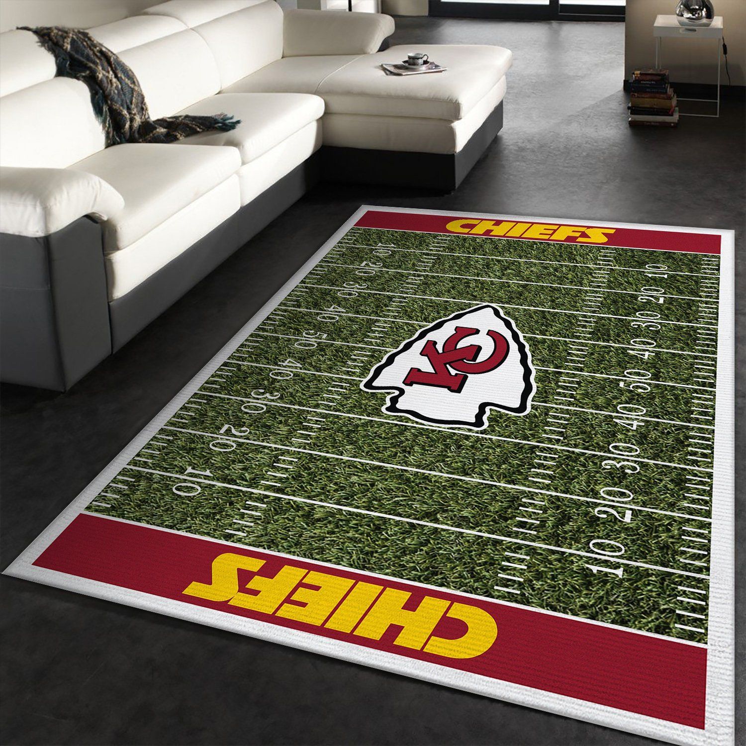 Kansas City Chiefs rug Football rug Floor Decor The US Decor