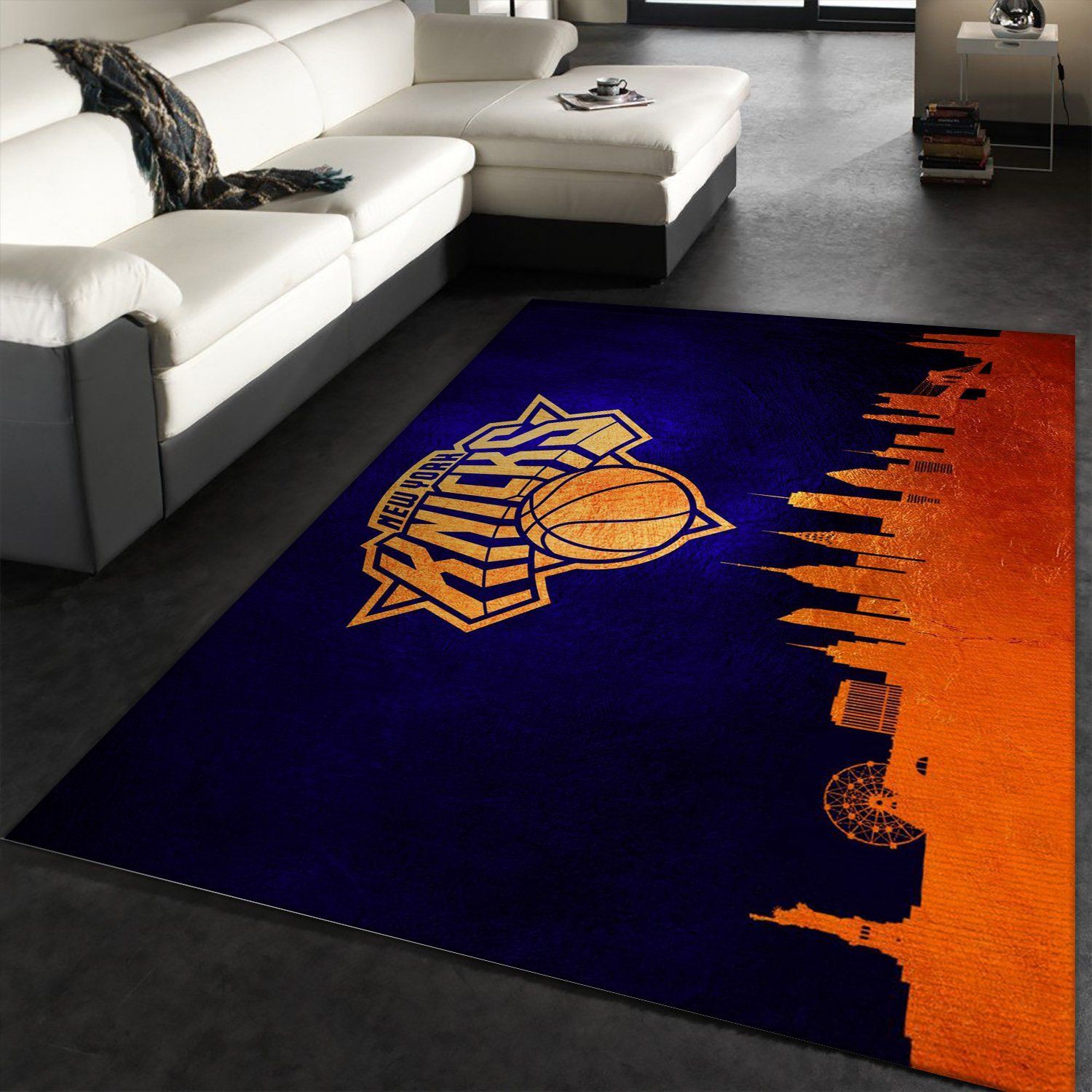 New York Knicks Skyline Area Rug Carpet, Bedroom, Christmas Gift US Decor