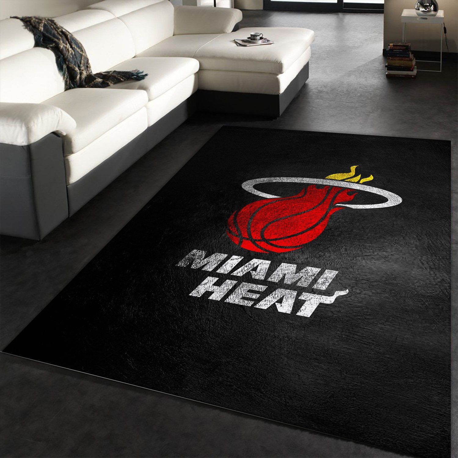 Miami Heat Area Rug, Living room and bedroom Rug, Home Decor Floor Decor