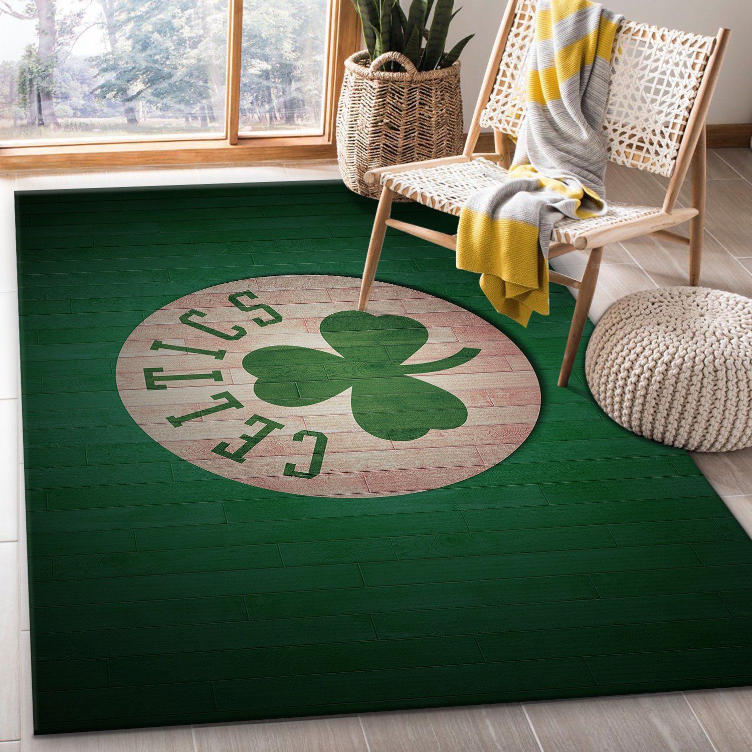 Boston Celtics Rug Basketball Floor Decor The US Decor