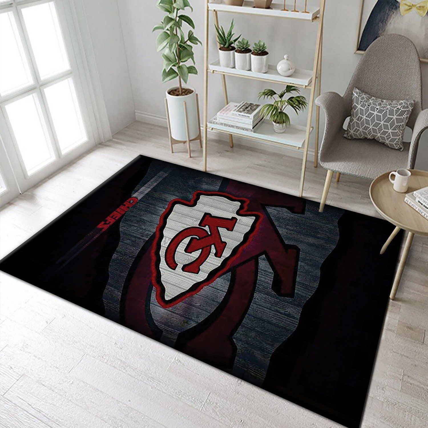 Kansas City Chiefs 02 Distressed Area Rug BB221036 Football Floor Decor The US Decor