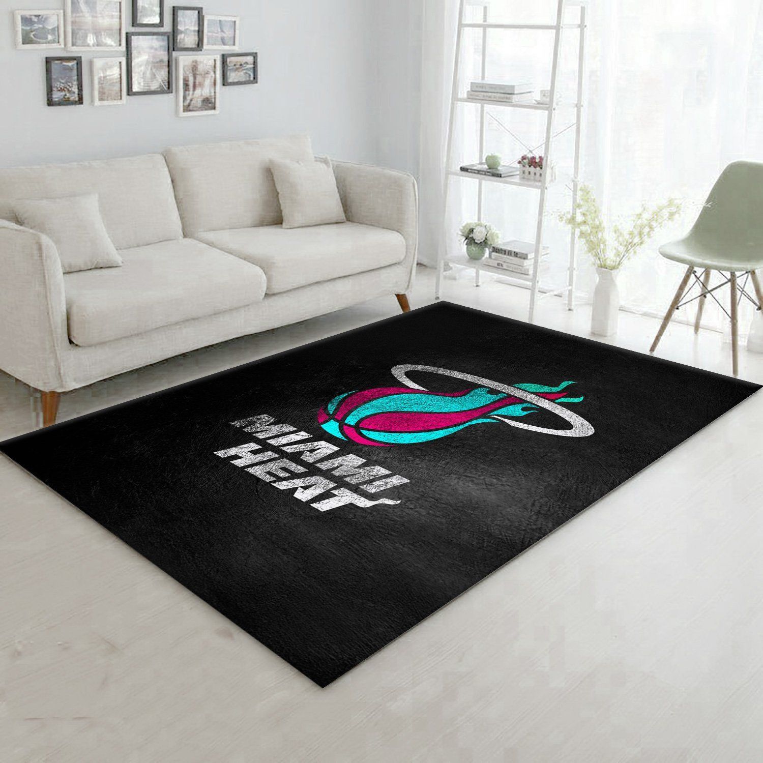 Miami Heat Vice Area Rug, Kitchen Rug, Home Decor Floor Decor