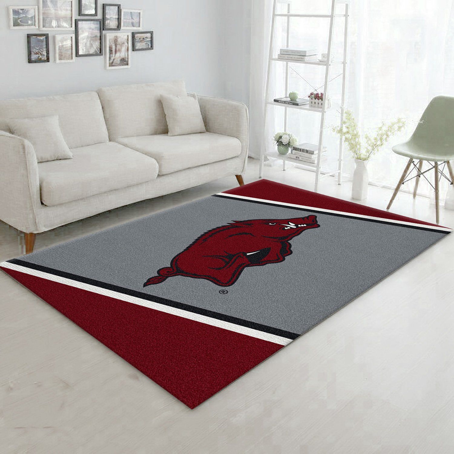 College Spirit Arkansas Sport Area Rug Team Logo Christmas Gift US Decor