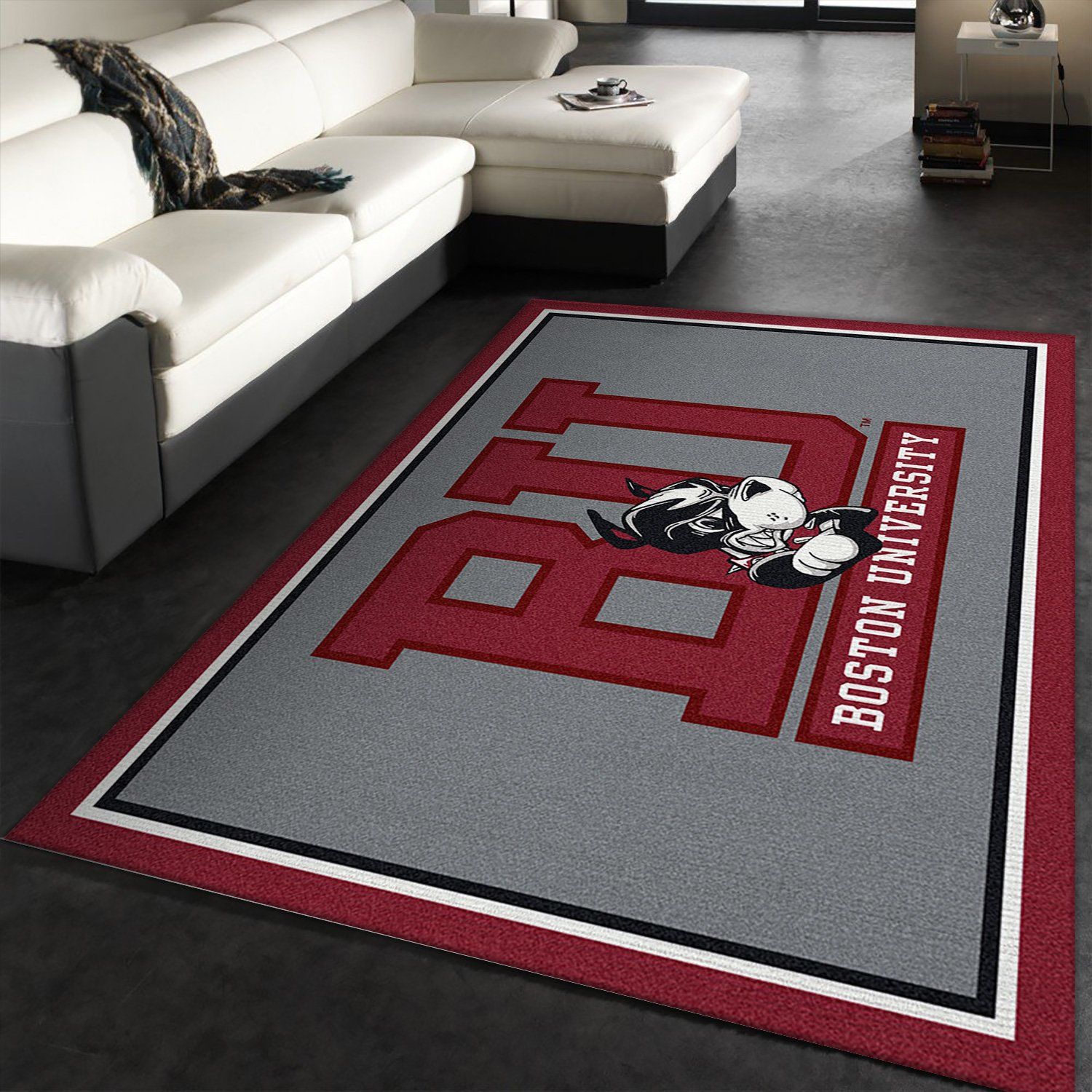 College Spirit Boston Sport Area Rug Team Logo Family Gift US Decor