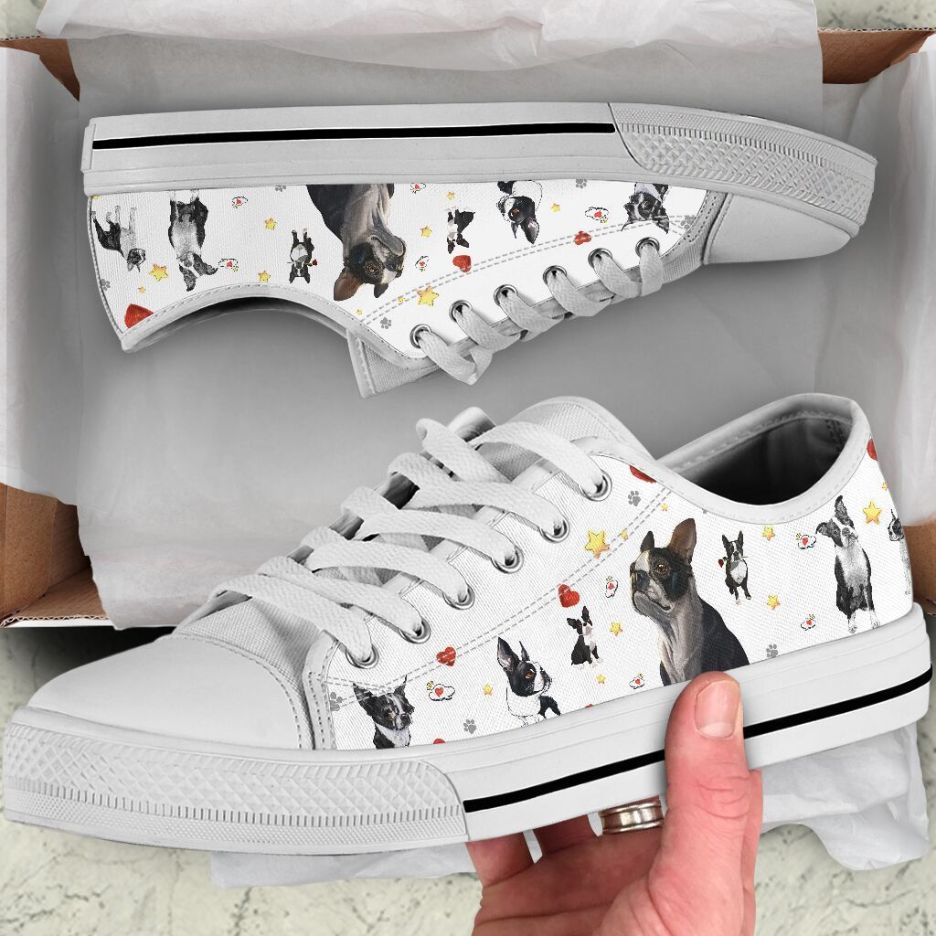 BOSTON TERRIER LOW TOP SHOES TTKBOT16042013