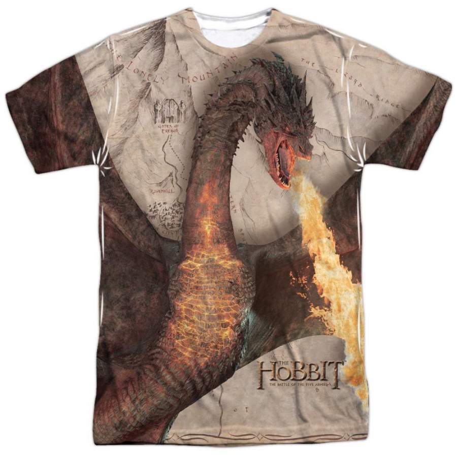 The Hobbit: The Battle Of The Five Armies Smaug Attack Sublimated Men/Women 3D All-Over Print Tshirt The Hobbit: The Battle Of The Five Armies Smaug Attack Sublimated Men/Women 3D All-Over Print Tshirt