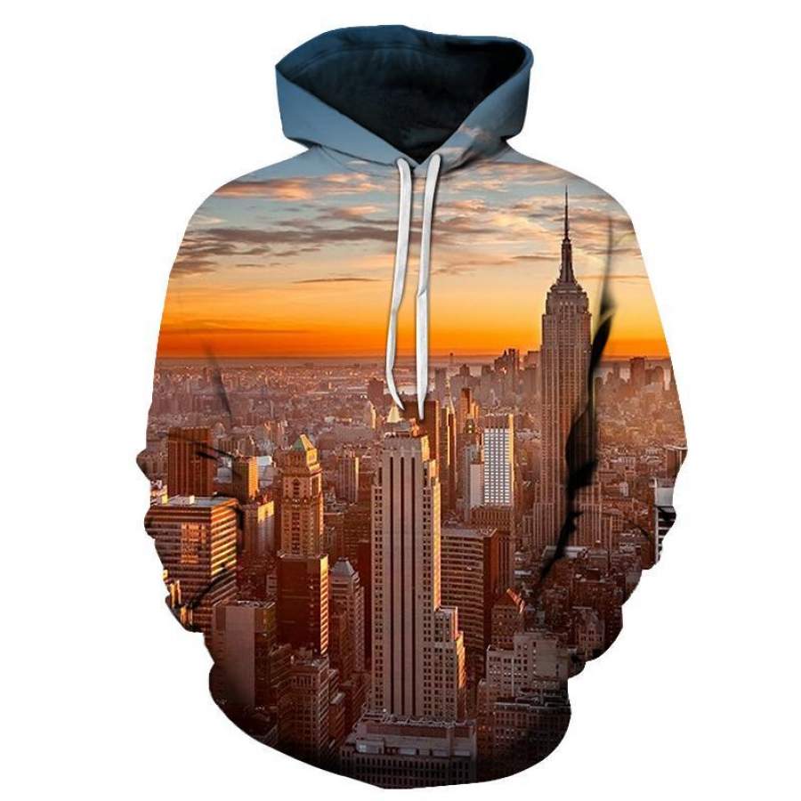 New York At Sunrise Unisex 3D All-Over Print Hoodie