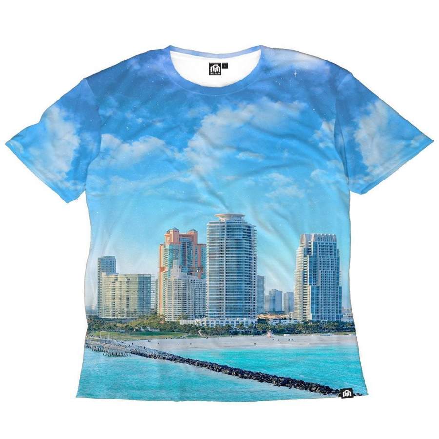 Miami City Men’S Men/Women 3D All-Over Print Tshirt