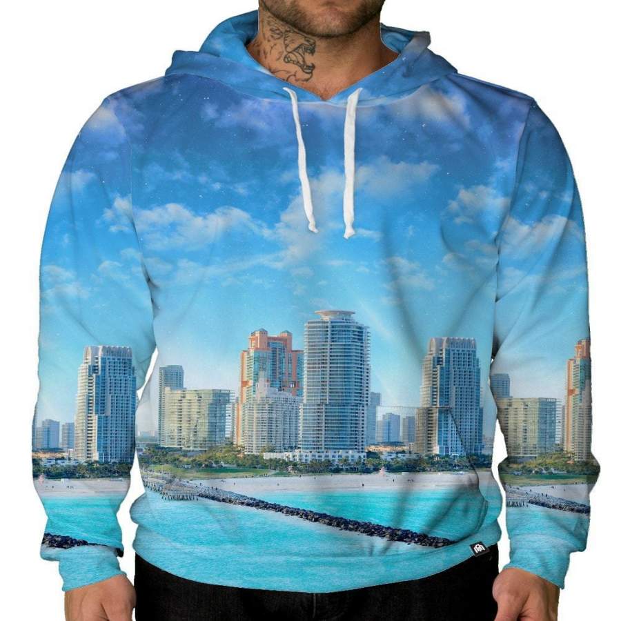 Miami City Men/Women All-Over Print 3D Hoodie