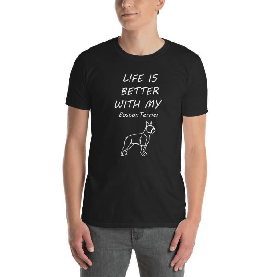 Life Is Better With My Boston Terrier Man Unisex 3D All-over Print Tshirt