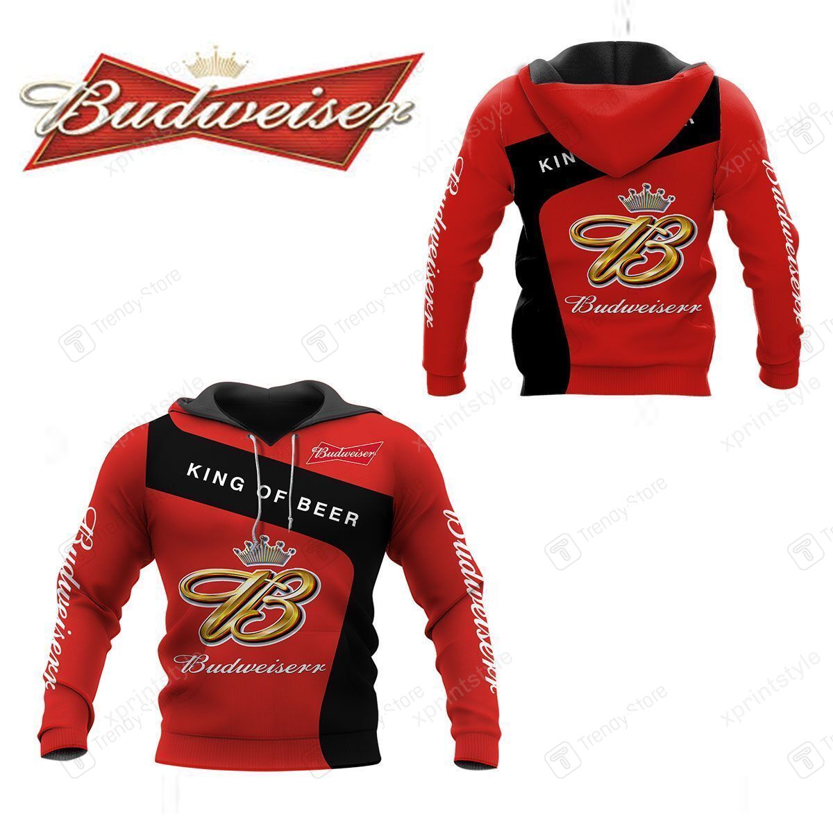 3D All Over Printed Budweiser Shirts Ver 8