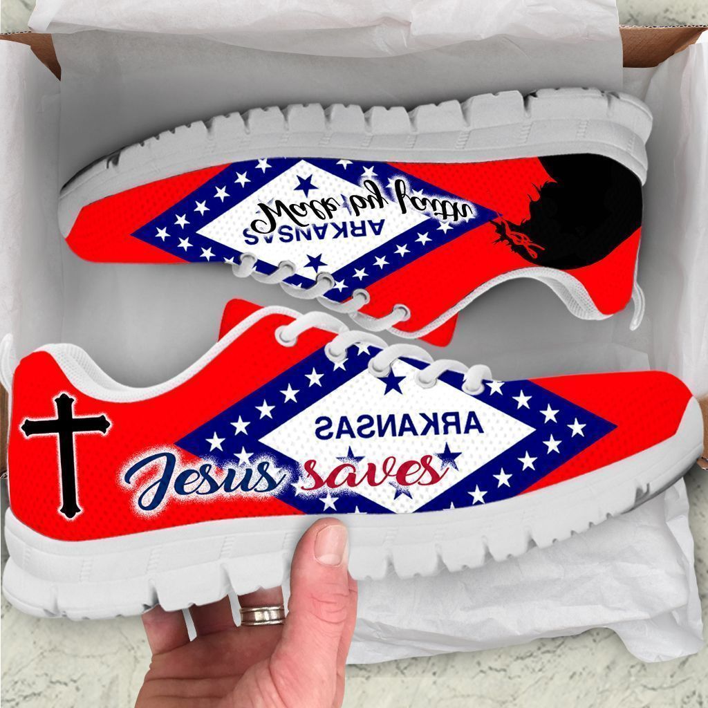 Arkansas Jesus Walk By Faith Men Sneakers Shoes for Christians