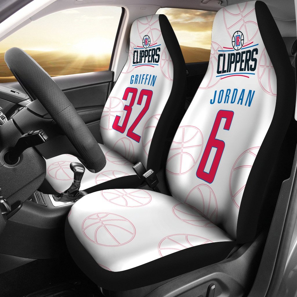 Los Angeles Clippers Car Seat Covers 2 Front