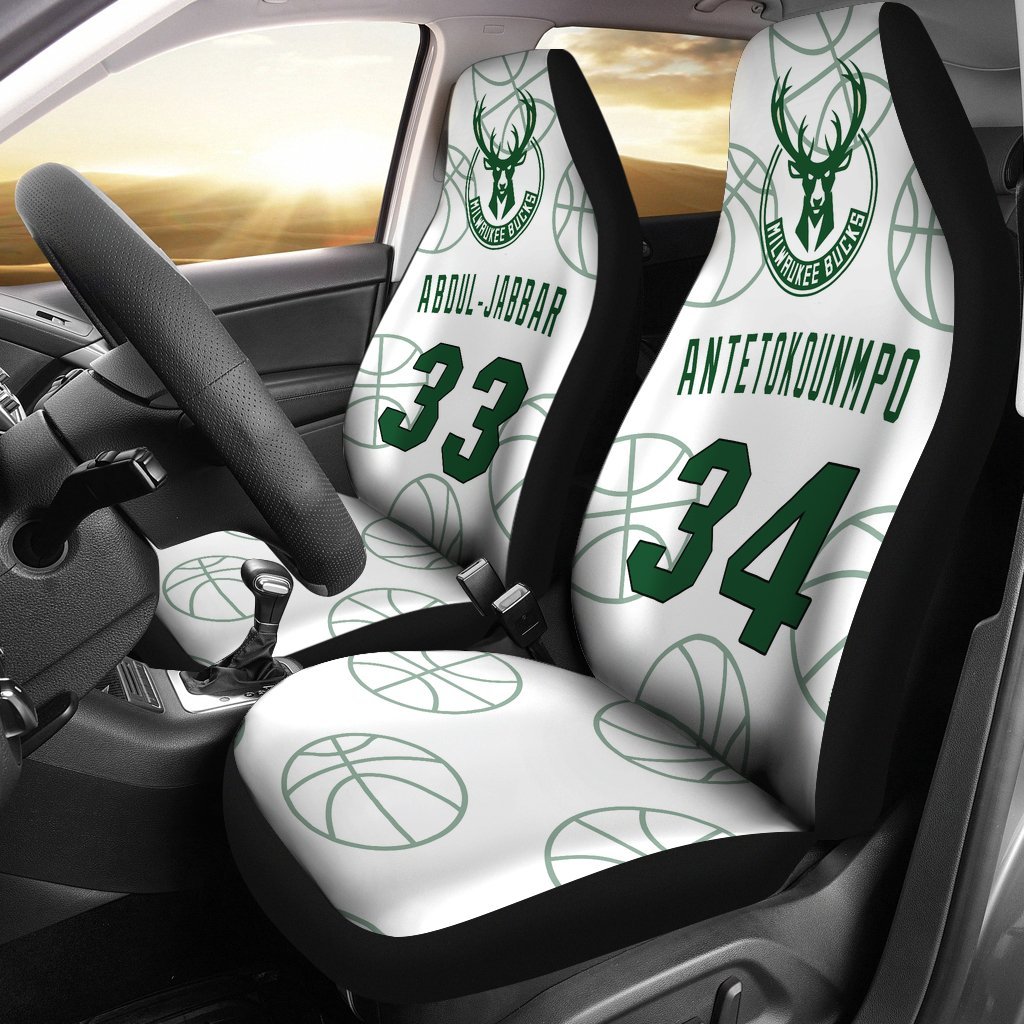 Milwaukee Bucks Car Seat Covers 2 Front