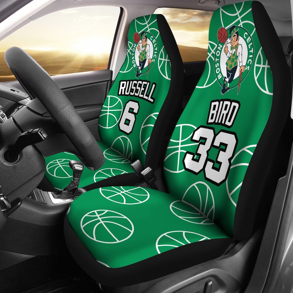 Boston Celtics Pair Of Car Seats Covers