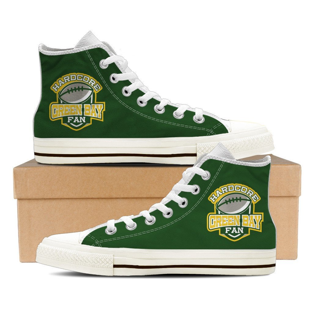 Hardcore Green Bay Fan High Top Shoes