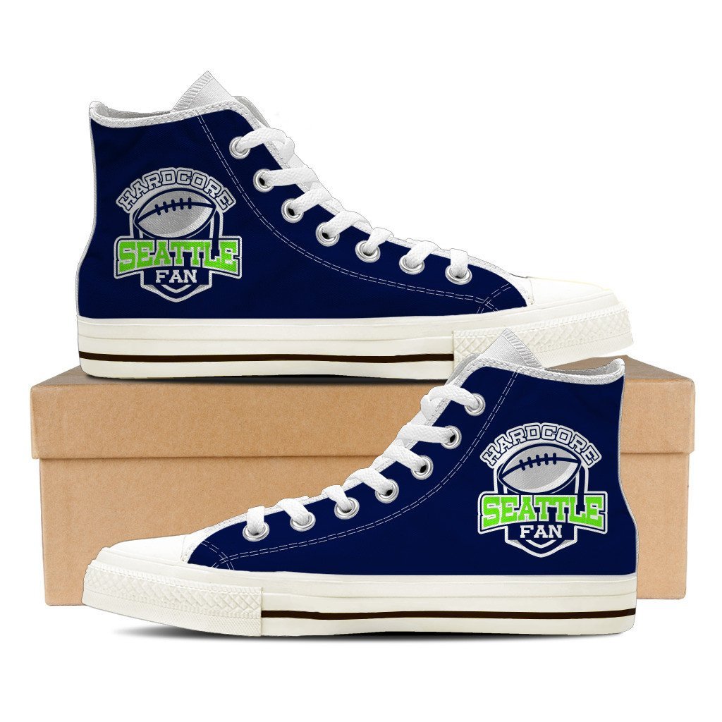 Hardcore Seattle Fan High Top Shoes