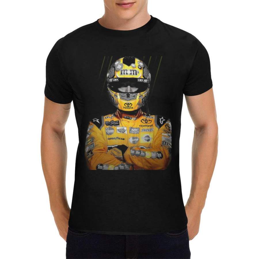 Kyle Busch Black Heavy Cotton T-Shirt for Men